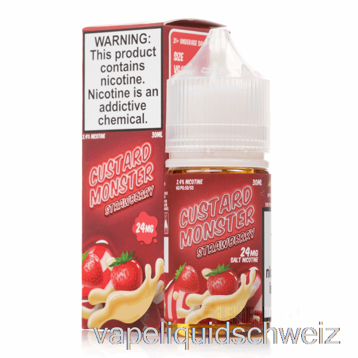 Erdbeere – Custard Monster Salts – 30 Ml 48 Mg Vape Liquid E-Liquid Schweiz